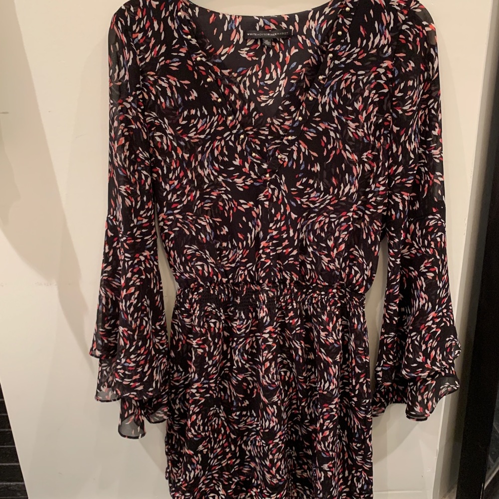 White house black market chiffon dress